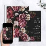 Invitation 50e anniversaire Moody moderne Bourgogne Blush Flo<br><div class="desc">Traitez votre bien-aimé à un jour qu'ils n'oublieront jamais avec ce magnifique 50e anniversaire Moderne Burgundy Script Floral Invitation! Parfait pour ajouter une touche d'élégance moderne au grand événement, cette invitation présente des photos de vraies fleurs dans un beau thème bordeaux, vous donnant ainsi à tous vos invités quelque chose...</div>