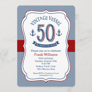 Invitation 50e anniversaire nautique