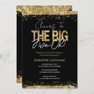 Invitation 50e anniversaire Noir et Or