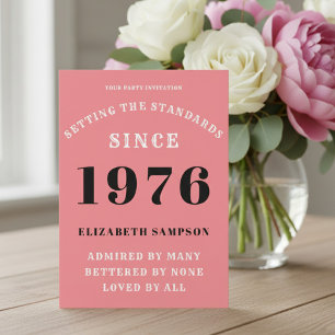 Invitation 50e anniversaire personnalisé 1976 Ajoutez votre n