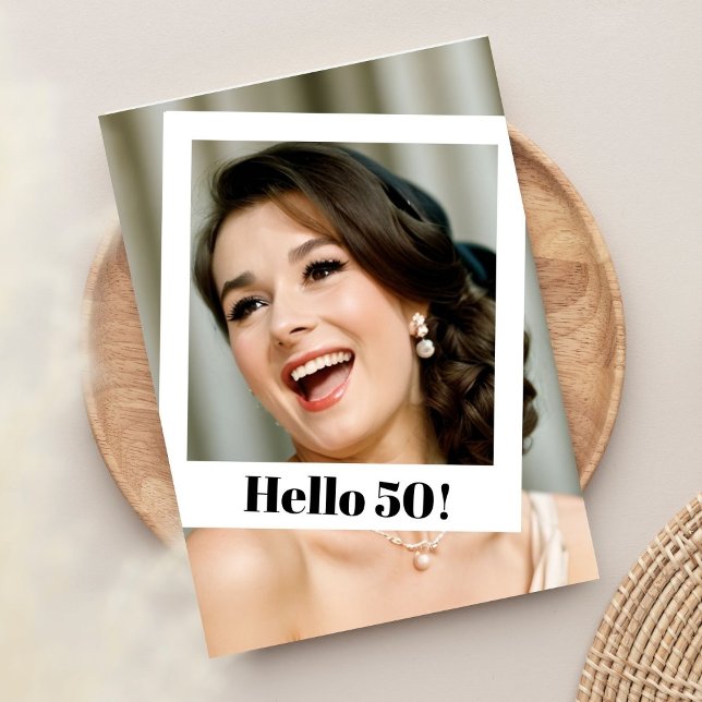 Invitation 50e anniversaire Photo moderne Surprise (Créateur téléchargé)