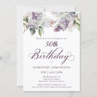 50e anniversaire Purple Spring Lilac Flower