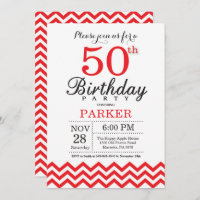 Invitation 50e anniversaire Red Chevron