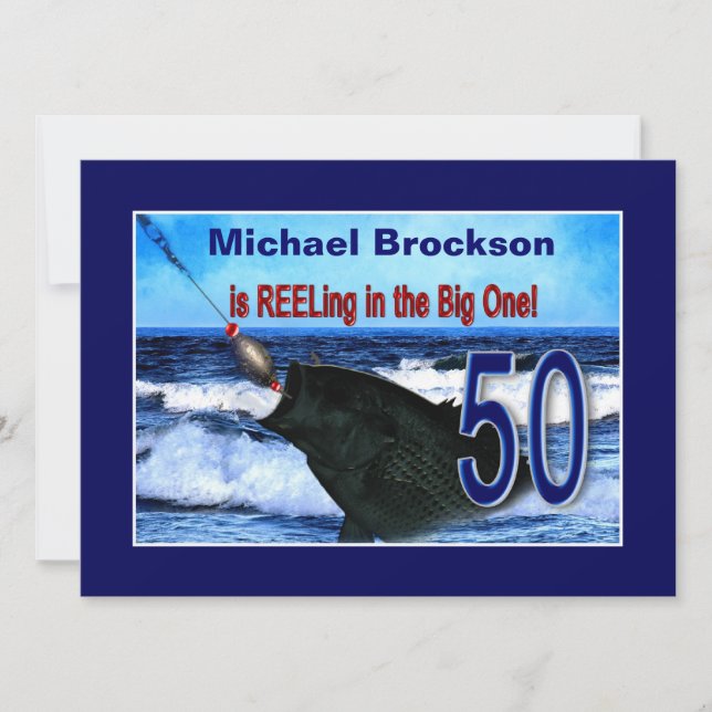 Invitation 50e anniversaire - Reeling in the Big One (Poisson (Devant)