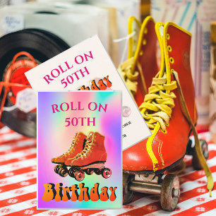 Invitation 50e Anniversaire Roller Skate Né Dans Le les année