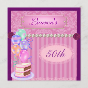 Invitation 50e anniversaire roseInvitation populaire à Damas
