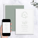 Invitation 50e anniversaire Sage moderne Vert poitrine feuill<br><div class="desc">Bienvenue à votre fête d'anniversaire d'un demi-siècle ! Mais ne vous inquiétez pas, il n'est pas temps de ralentir encore. Envoyez ces élégantes Invitations de 50e anniversaire de Sage Vert feuillu moderne et faites savoir à tout le monde que vous êtes prêt à faire la fête dans le style. Ces...</div>