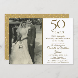 Invitation 50e Anniversaire Souvenirs Confetti Mariage Photo
