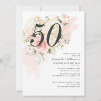 50e anniversaire Surprise Party Floral