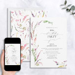 Invitation 50e anniversaire tendance Fleur sauvage élégant Fl<br><div class="desc">Célébrez un 50ème anniversaire en style avec cette incroyable 50ème anniversaire tendance Fleur sauvage Floral Invitation! Doté d'un cadre élégant de beaux fleurs sauvages d'aquarelle, il constitue le cadre idéal pour honorer cette occasion spéciale. De plus, vous pouvez customiser l'invitation avec des détails personnels écrits dans la calligraphie à la...</div>