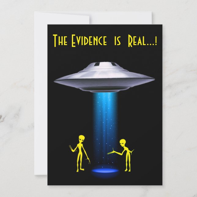 Invitation 50e anniversaire 👽 UFO Alien parti d'enlèvement (Devant)