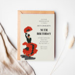 Invitation 50e Flamenco Dancer Anniversaire<br><div class="desc">Une invitation à la fête du 50ème anniversaire, sur le thème espagnol épicé, avec une illustration de la danseuse de flamenco dessinée à la main, dans des couleurs rouges et noires audacieuses. Le texte est modifiable pour customiser pour vos 30ème ou 60ème anniversaire ou même pour votre anniversaire d'or. Pour...</div>