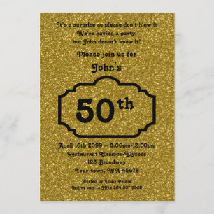 Invitation 50e, Homme d'anniversaire, Homme de fête, tout âge