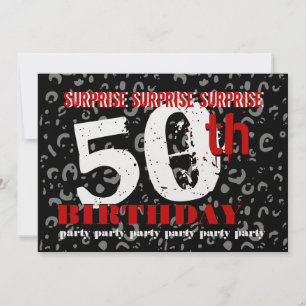 Invitation 50e Modèle d'invitation à la fête d'anniversaire S