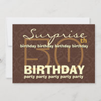 50e SURPRISE Anniversaire Chocolat et Damas d'or