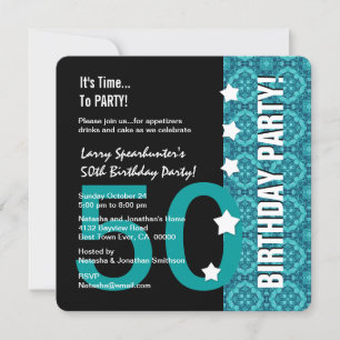 Invitation 50th Birthday Funny NOT Over the Hill Z50D