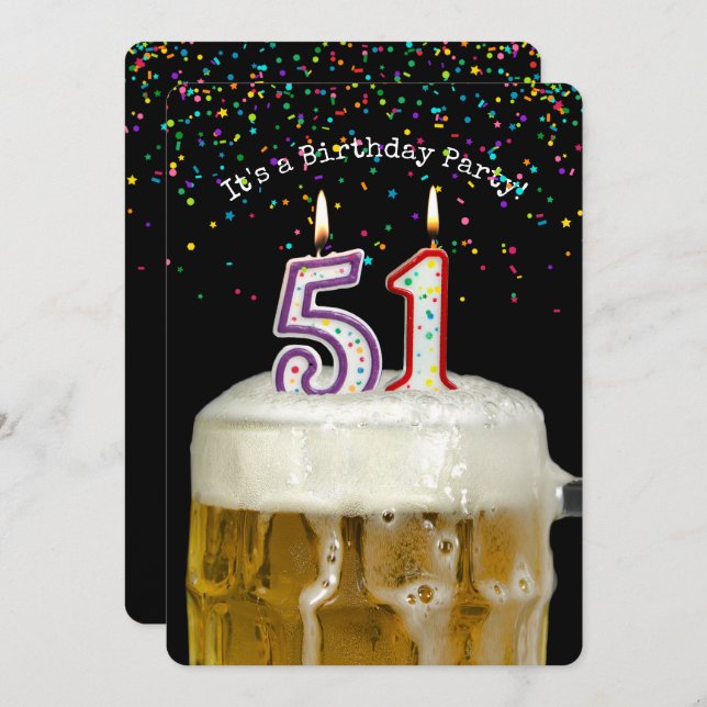 Invitation 51e anniversaire fête de la bière (Devant / Derrière)