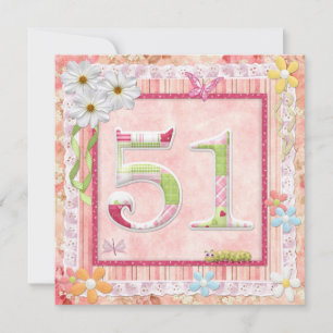 Invitation 51e anniversaire style scrapbooking