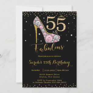 Invitation 55 et Fabuleux Diamants à talon élevé 55e annivers