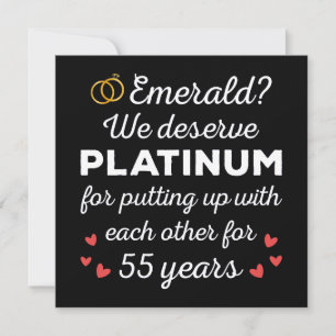 Invitation 55e anniversaire du Mariage I - Emerald Funny Coup