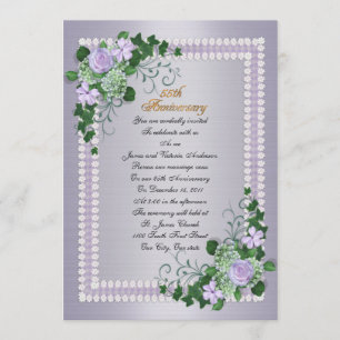 Invitation 55e anniversaire du Mariage vow renouvellement Lav