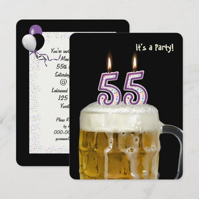 Invitation 55e anniversaire fête de la bière (Devant / Derrière)