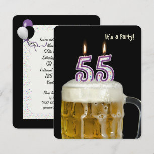Invitation 55e anniversaire fête de la bière