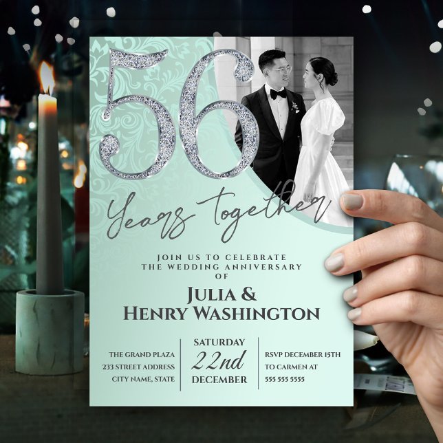 Invitation 56e anniversaire de mariage Moderne Orné  (Créateur téléchargé)