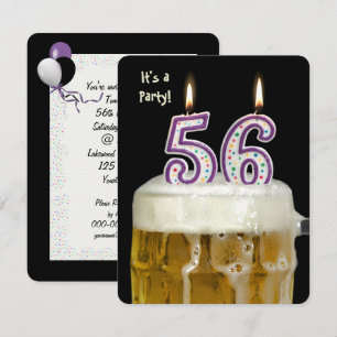 Invitation 56e anniversaire fête de la bière