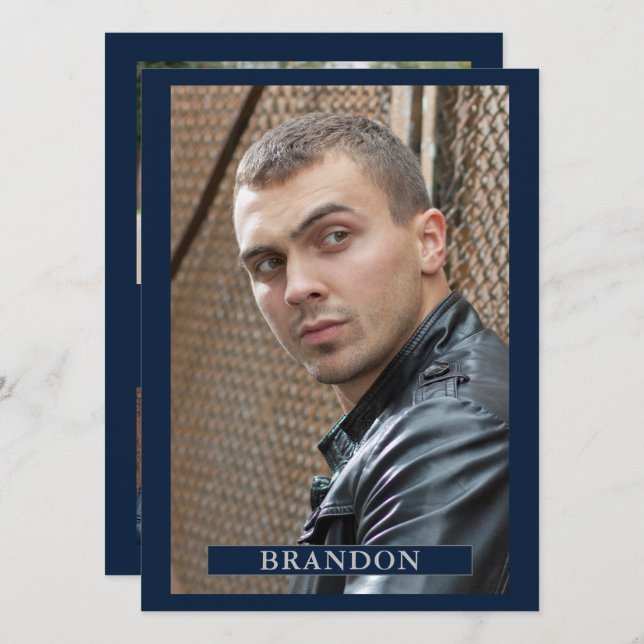 Invitation 5 Modèle Photo Actor Model Pro 5.5x7.5 (Devant / Derrière)