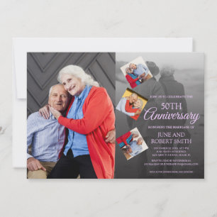 Invitation 5 photo 50e anniversaire de mariage d'or