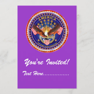 Invitation 5" x 7" Amérique pas oublié....