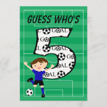 5e anniversaire Bureaux de football noir et bleu v