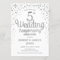 5e anniversaire de mariage - Argent & Blanc