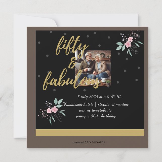 Invitation 5e anniversaire fabuleux (Devant)