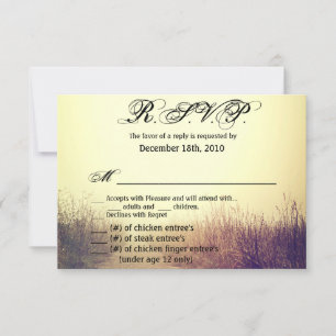 Invitation 5x3.5 R.S.V.P. Card XMAS Sunrise Pathway P