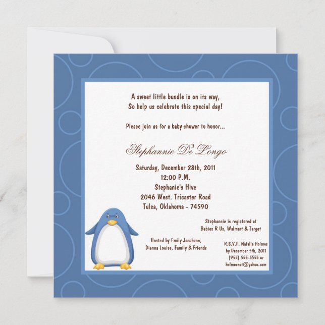 Invitation 5x7 Baby shower de table à points (Devant)