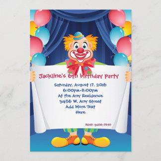 Invitation 5x7 de partie d'anniversaire de enfant