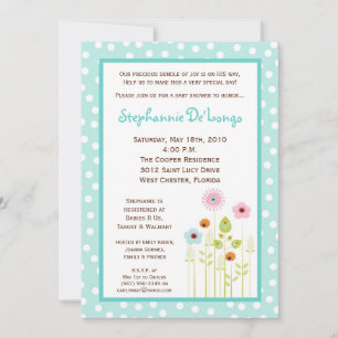 Invitation 5x7 Heure de printemps Baby shower Fleur Invitatio