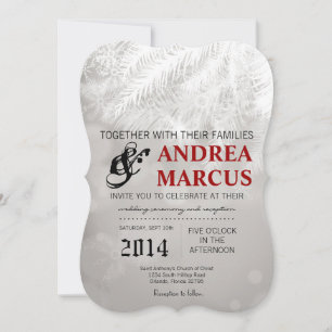 Invitation 5x7 Hiver Pine blanche Besoin d'arbre