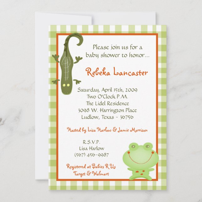 invitation 5x7 - Invitation Baby shower des maréca (Devant)