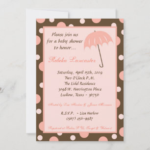 Invitation 5x7 - Invitation Baby shower parapluie