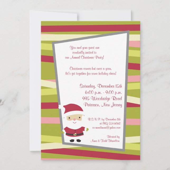 Invitation 5x7 Jolly St.Nick (Devant)