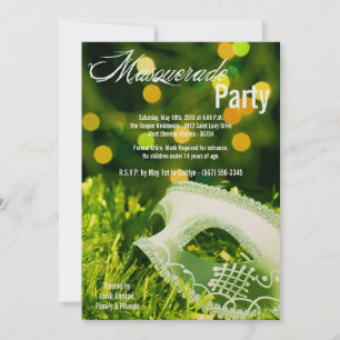 Invitation 5x7 Lime Masquerade Sweet 16 Anniversaire Invitati