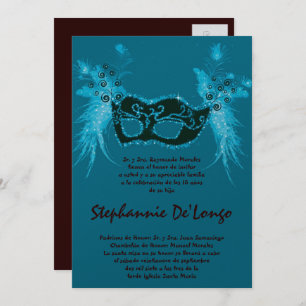 Invitation 5x7 masquerade Quinceanera Birthday Invite