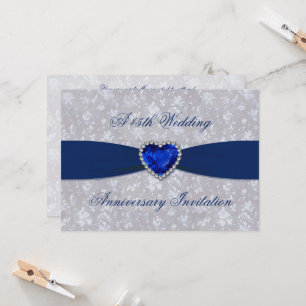 Invitation 5x7 pour 45e anniversaire de mariage en