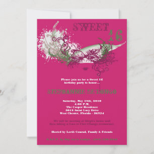 Invitation 5x7 Rose Masquerade Sweet 16 Anniversaire Invitati