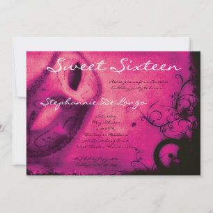 Invitation 5x7 Rose Masquerade Sweet 16 Anniversaire Invitati