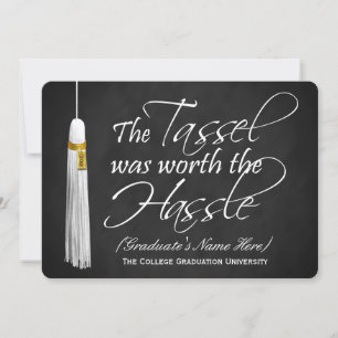 Invitation 5x7 Tassel valait la peine de l'Hassle College Gra
