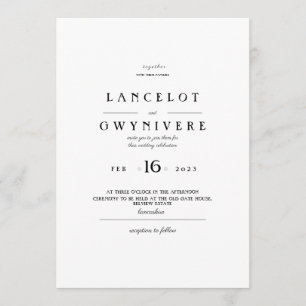 Invitation 5x7 texte modèle mariage invite.classic 2